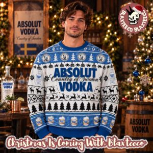 Absolut Vodka Country Of Sweden Holiday Christmas Ugly Sweater