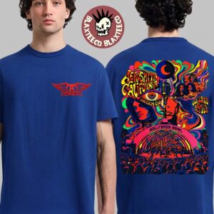 Aerosmith California Dream On Hollywood Bowl 2026 Merch Event Tee Oct 29 Nov 1 2026 Official Artwork Blue T-Shirt
