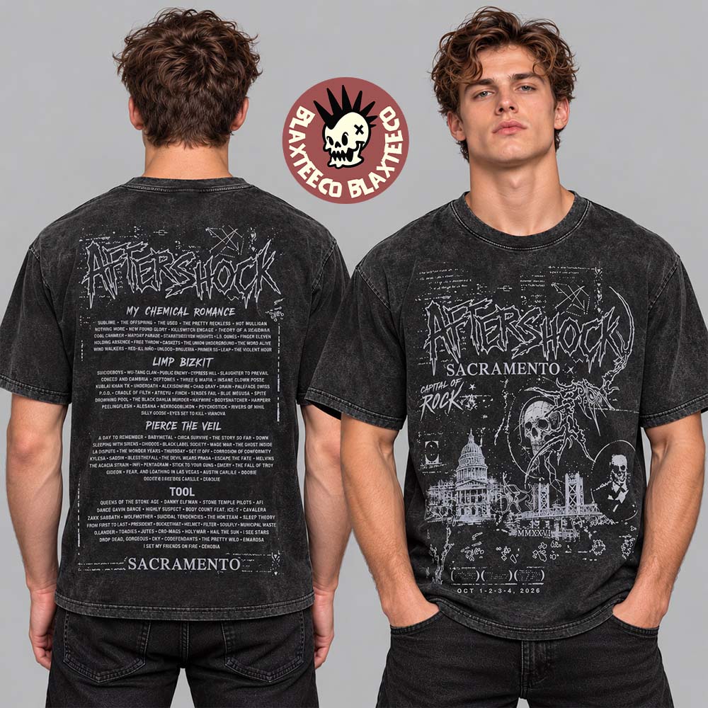 Aftershock Festival 2026 Merch Sacramento CA October 1-4 2026 Historical Washed T-Shirt Aftershock Festival 2026 Merch Sacramento CA October 1-4 2026 Historical Washed T-Shirt