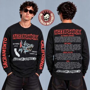 Aftershock Festival 2026 Merch Sacramento CA October 1-4 2026 On The Map Long Sleeve Tee