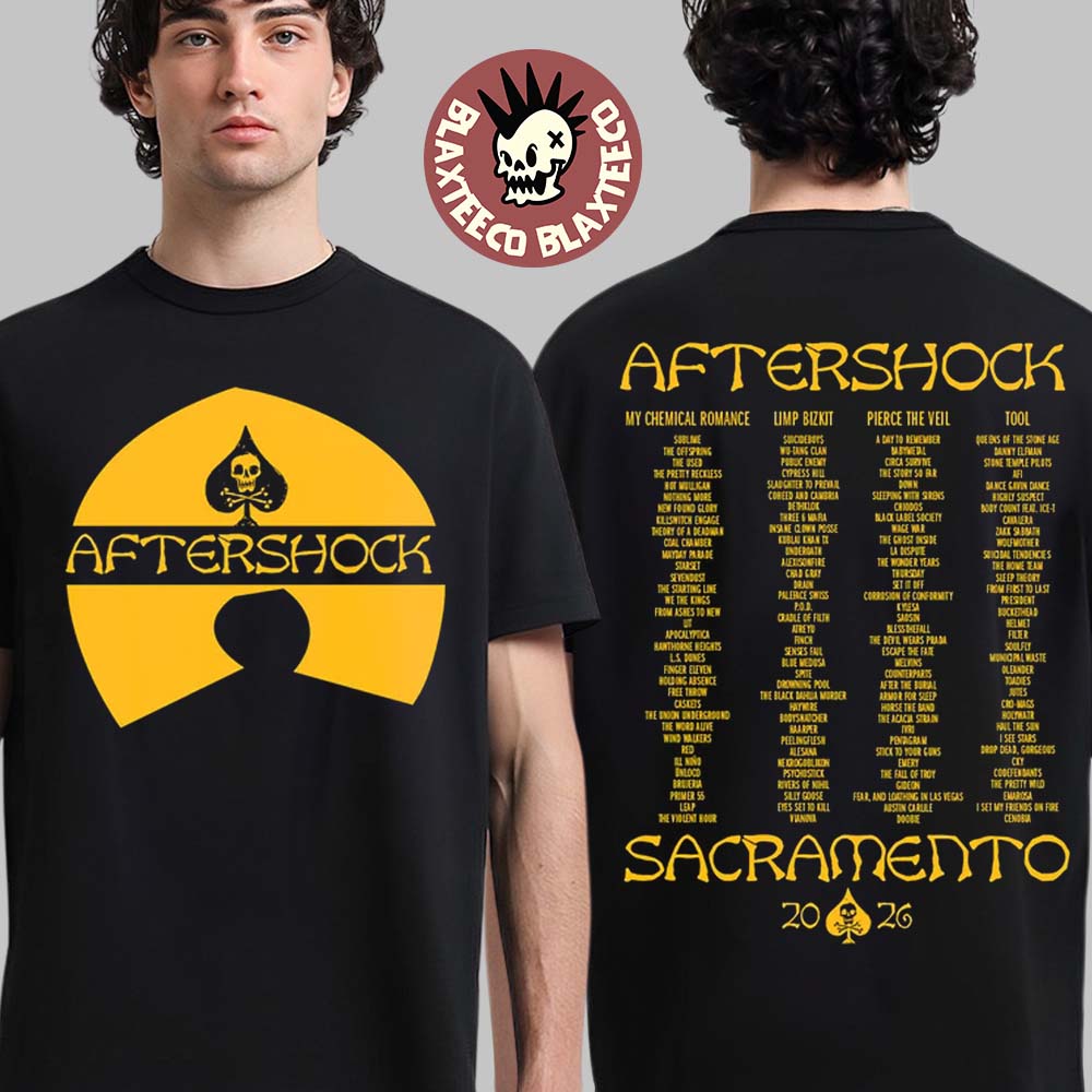 Aftershock Festival 2026 Merch Sacramento CA October 1-4 2026 Wu Tang Clan Style T-Shirt Aftershock Festival 2026 Merch Sacramento CA October 1-4 2026 Wu Tang Clan Style T-Shirt
