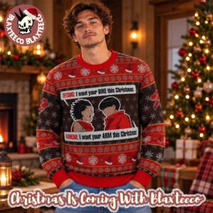 Akira Tetsuo Shima x Kaneda Shotaro I Want Your Bike This Christmas Ugly Sweater