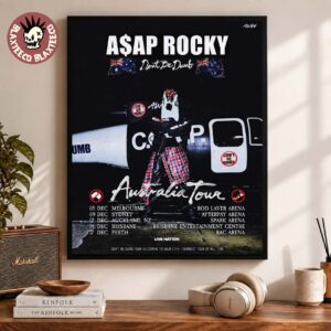 Asap Rocky Don’t Be Dumb Australia Tour 2026 Schedule Dates Home Decor Poster Canvas