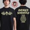 Avenged Sevenfold Australia 2026 Tour Merch Bat Skull Charcoal T-Shirt