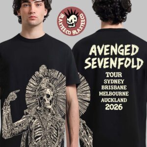Avenged Sevenfold Australia 2026 Tour Merch Sun God Two Sided T-Shirt