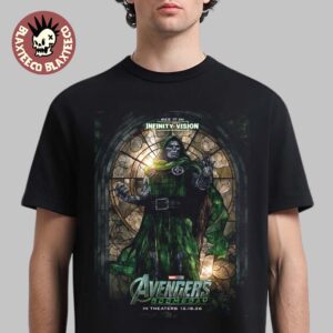 Avengers Doomsday New Poster Dr. Doom Stained Glass Art Essentials T-Shirt