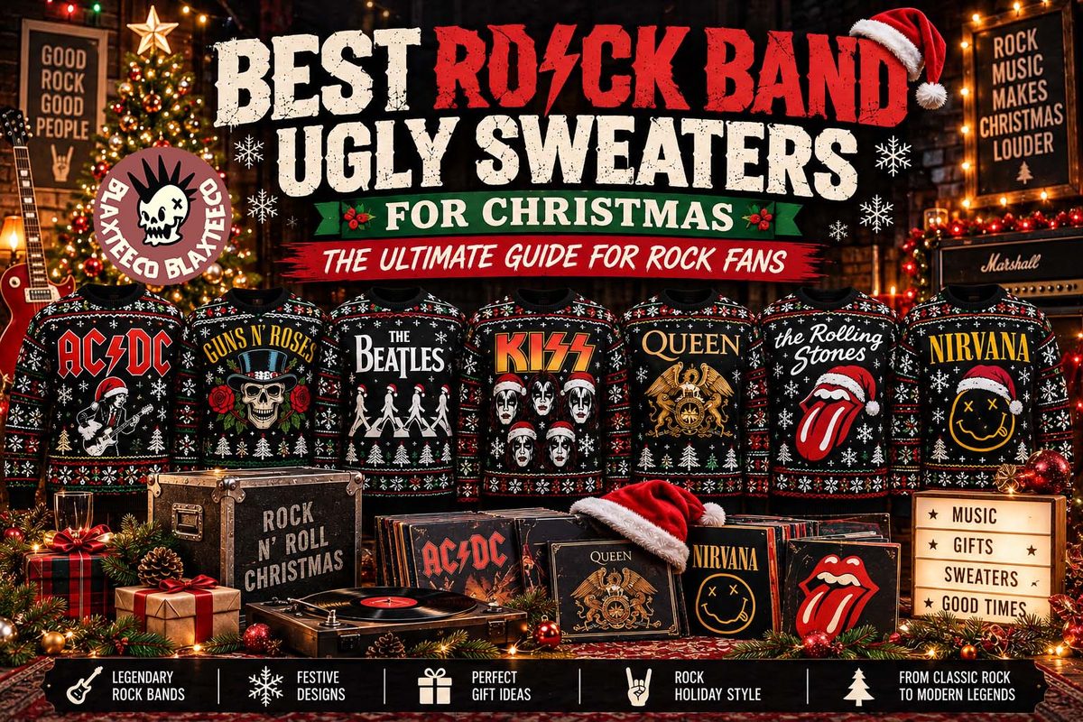 Best Rock Band Ugly Sweaters for Christmas