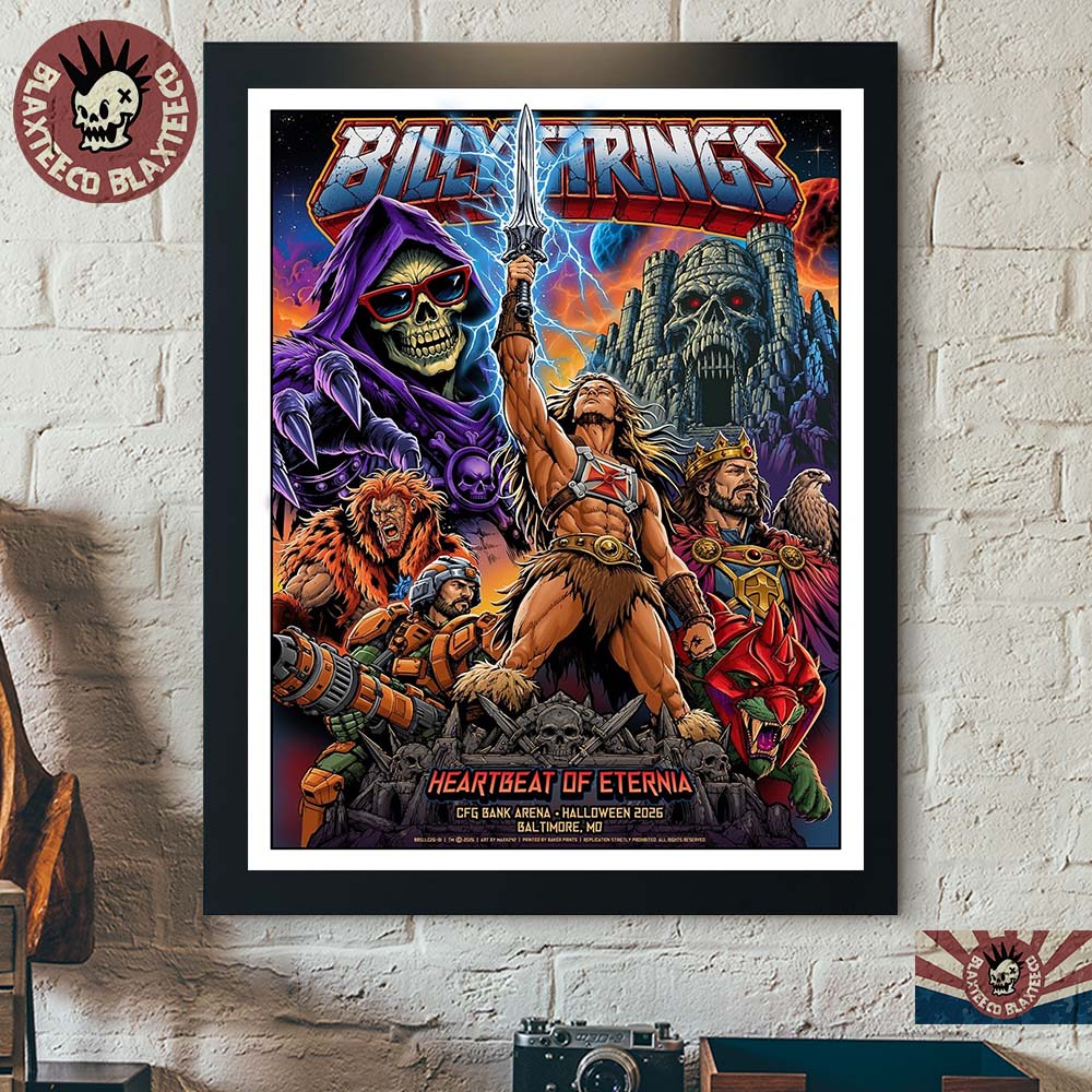 Billy Strings Heartbeat Of Eternia 2026 Halloween Poster In Baltimore MD At CFG Bank Arena October 31 2026 Masters Of The Universe Poster Canvas Billy Strings Heartbeat Of Eternia 2026 Halloween Poster In Baltimore MD At CFG Bank Arena October 31 2026 Masters Of The Universe Poster Canvas