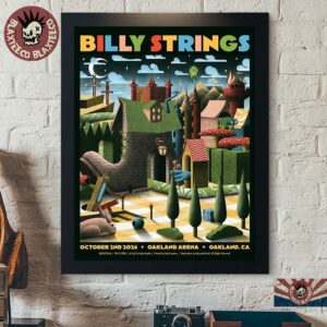 Billy Strings Oakland CA Night 1 Poster 2026 At Oakland Arena October 2 2026 Art By Christian Taylor
