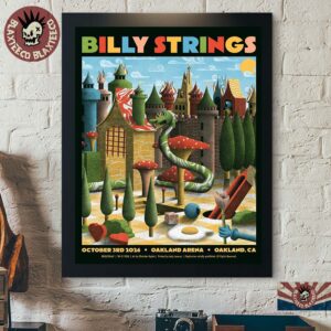 Billy Strings Oakland CA Night 2 Poster 2026 At Oakland Arena October 3 2026 Art By Christian Taylor