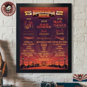 Boardwalk Rock 2027 Lineup Ocean City Maryland May 14-16 2027 Home Decor Poster Canvas