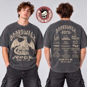 Boardwalk Rock 2027 Merch Ocean City Maryland May 14-16 2027 Dragon Lineup Vintage Tee