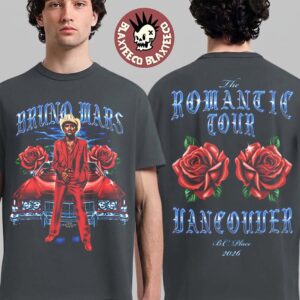 Bruno Mars Vancouver The Romantic Limited Edition Tour Tee 2026 Live At BC Place From October 14 To 21 2026 Roses T-Shirt