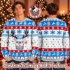 Busch Latte In My Veins Jesus In My Heart Orange And White Funny Ugly Christmas Sweater