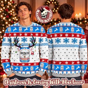 Busch Classic Beer Reindeer Ugly Christmas Sweater For Holiday 2026 Xmas Gifts