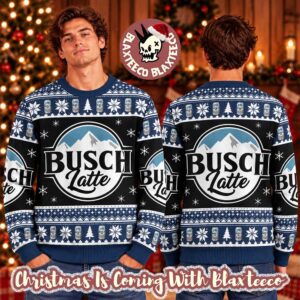 Busch Latte Snowflake Ugly Christmas Sweater For Holiday 2026 Xmas Gifts