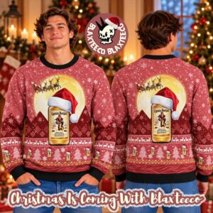 Captain Morgan Bottle Santa Claus Sleigh Christmas Ugly Sweater