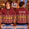 Captain Morgan Logo With Snowflakes Knitting Pattern Beige And Red Ugly Christmas Sweater 2026