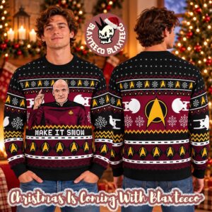 Captain Picard Star Trek Christmas Ugly Sweater