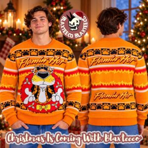 Cheetos Flamin Hot Chester Ugly Christmas Sweater