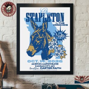 Chris Stapleton Kansas City MO 2026 Night 1 Event Poster At Morton Amphitheater Oct 14 2026 Decor Poster Canvas