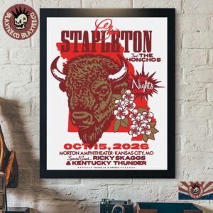 Chris Stapleton Kansas City MO 2026 Night 2 Event Poster At Morton Amphitheater Oct 15 2026 Poster Canvas