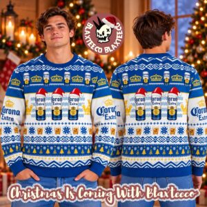 Corona Extra Santa Hat Ugly Christmas Sweater