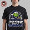 Denver Broncos Grinch I Hate Everybody Except Broncos NFL Fans Christmas Gift Holiday T-Shirt