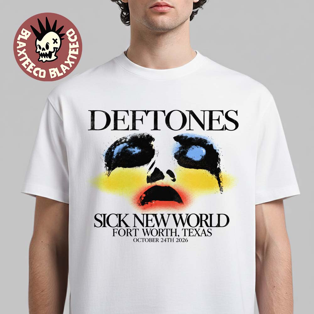 Deftones Sick New World Texas 2026 Merch Tee Fort Worth TX October 24 2026 Color Face T-Shirt Deftones Sick New World Texas 2026 Merch Tee Fort Worth TX October 24 2026 Color Face T-Shirt