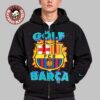 FC Barcelona X Goft Wang X Nike FCB Barca Quake Big Logo Red Zip Hoodie
