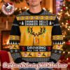 Fireball Cinnamon Whisky Knitting Snowflakes And Deer Pattern Red And White Christmas Ugly Sweater