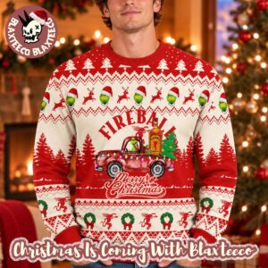 Fireball Grinch Merry Christmas Funny Ugly Sweater 2026