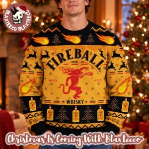 Fireball Red Hot Whisky Christmas Ugly Sweater