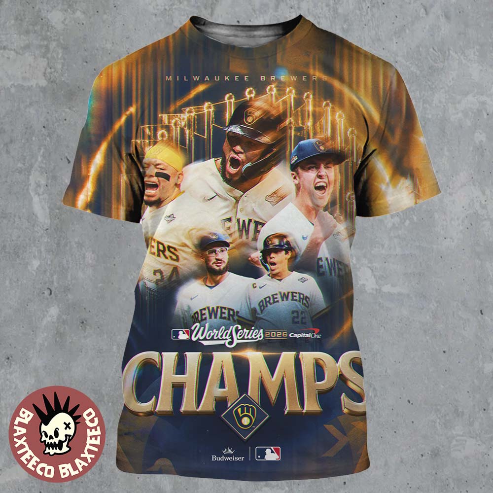 For The First Time In Franchise History Milwaukee Brewers 2026 World Series Champions All Over Print Shirt For The First Time In Franchise History Milwaukee Brewers 2026 World Series Champions All Over Print Shirt