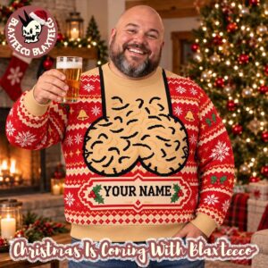 Funny Dick Head Personalized Festive Ugly Sweater