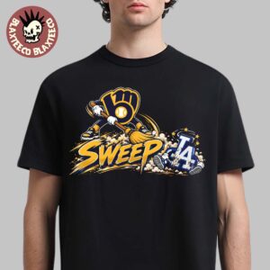 Funny Milwaukee Brewers Sweep Los Angeles Dodgers 4-0 2026 NL Champions T-Shirt