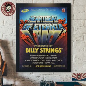Heartbeat Of Eternia Halloween 2026 Featuring Billy Strings And Friends At CFG Bank Arena Baltimore MD October 31 2026 Poster Canvas