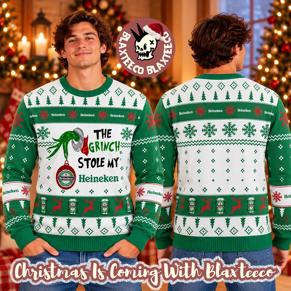 Heineken Beer The Grinch Stole My Heineken Funny Holiday Gift Ugly Christmas Sweater Heineken Beer The Grinch Stole My Heineken Funny Holiday Gift Ugly Christmas Sweater