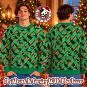 Heineken Letter Holiday Theme Green Ugly Christmas Sweater