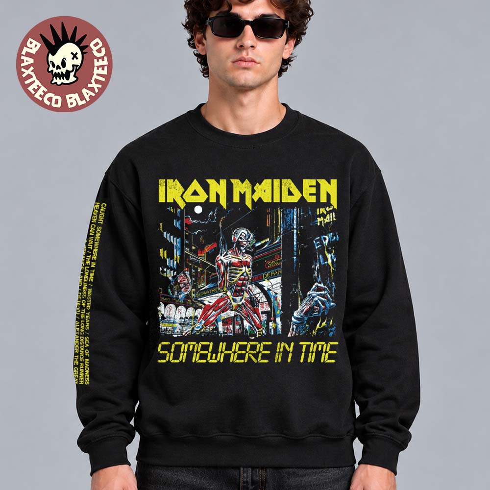 Iron Maiden Somewhere In Time 40th Anniversary Collection Crewneck Sweater Iron Maiden Somewhere In Time 40th Anniversary Collection Crewneck Sweater