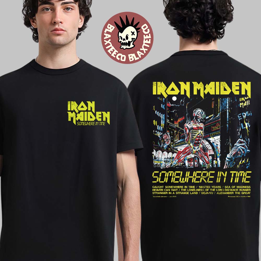 Iron Maiden Somewhere In Time 40th Anniversary Collection Tracklist T-Shirt Iron Maiden Somewhere In Time 40th Anniversary Collection Tracklist T-Shirt