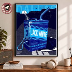 Jack White Dallas Texas 2026 Event Poster Live At The Bomb Factory October 7 2026 Three US Gallons Decor Poster Canvas