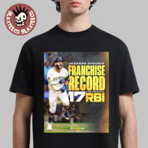 Jackson Chourio Milwaukee Brewers MLB Franchise Record 17 Postseason RBI Unisex T-Shirt