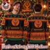 Jagermeister Spirit Big Orange Logo Bottles Pattern Personalized Ugly Sweater