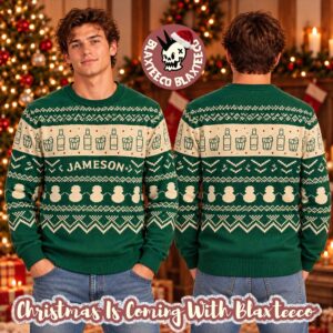 Jameson Festive Holiday Crew Neck Green Fair Christmas Jumper Sweater