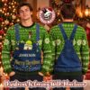 Jameson Irish Christmas Lights Reindeer Snowy White Holiday Ugly Sweater