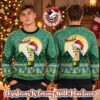 Jameson Irish Whiskey Personalized Christmas Twinkle Lights Knitted Green Ugly Christmas Sweater
