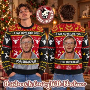 Jeffrey Dahmer I Eat Guys Like You For Breakfast Ugly Christmas Sweater