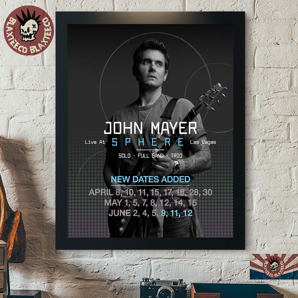 John Mayer Live At Sphere Las Vegas 2027 Schedule Dates Home Decor Poster Canvas John Mayer Live At Sphere Las Vegas 2027 Schedule Dates Home Decor Poster Canvas
