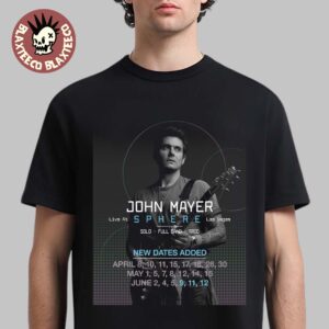 John Mayer Live At Sphere Las Vegas 2027 Schedule Dates Unisex T-Shirt